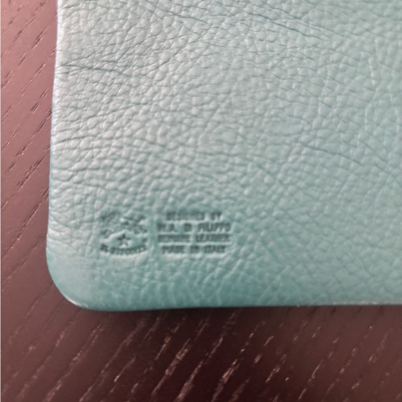 IL Bisonte Turquoise Leather Envelope pouch made in Italy - Picture 3 of 6
